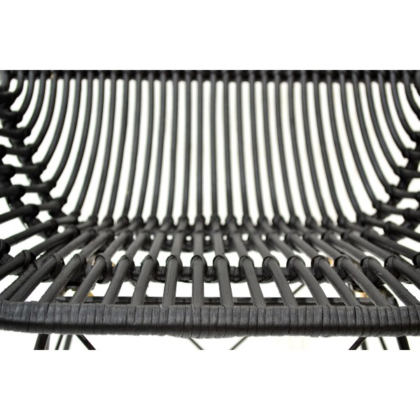 K335 krzesło rattan czarny (2p1szt)Krzesła metalowe 