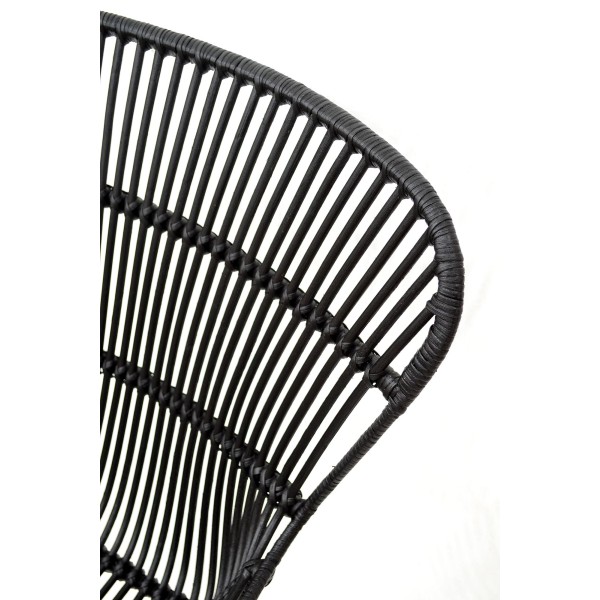 K335 krzesło rattan czarny (2p1szt)Krzesła metalowe 