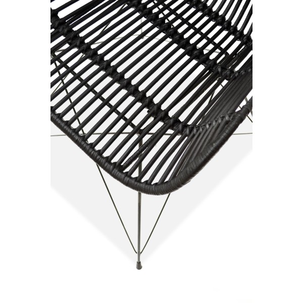 K335 krzesło rattan czarny (2p1szt)Krzesła metalowe 