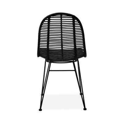 K337 krzesło rattan czarny