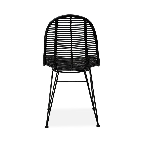 K337 krzesło rattan czarny (2p1szt)Krzesła metalowe 