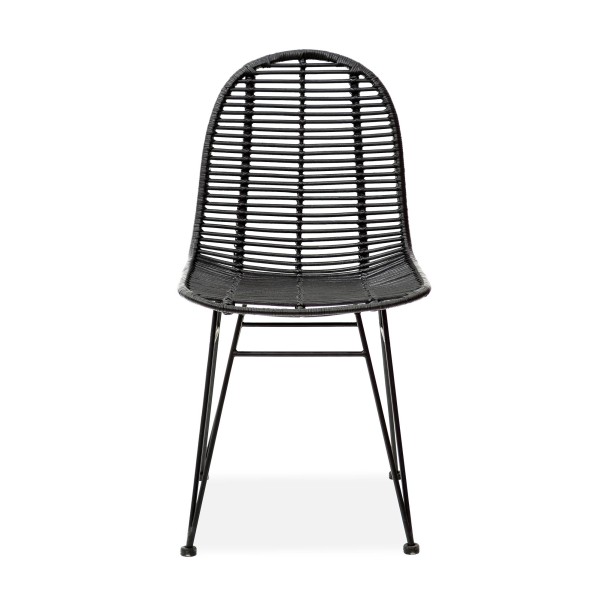 K337 krzesło rattan czarny (2p1szt)Krzesła metalowe 