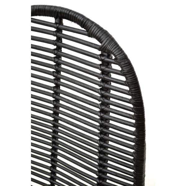 K337 krzesło rattan czarny (2p1szt)Krzesła metalowe 