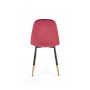 K379 krzesło bordowy (1p4szt)Krzesła metalowe 