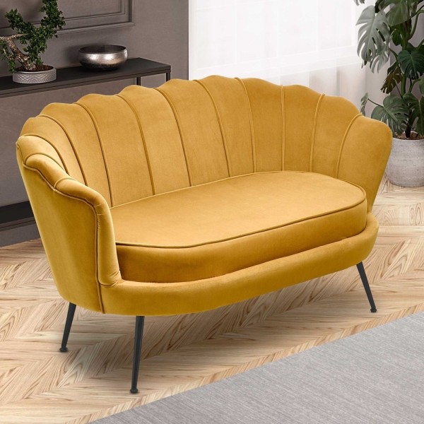 AMORINITO 2 XL fotel wypoczynkowy musztardowy / czarny