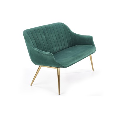 ELEGANCE 2 XL sofa tapicerka - ciemny zielony, nogi - złote