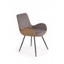 K392 krzesło popielaty + brązowy Halmar