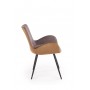 K392 krzesło popielaty / brązowy (2p4szt)Krzesła metalowe 