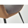 K392 krzesło popielaty / brązowy (2p4szt)Krzesła metalowe 