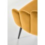 K410 krzesło musztardowy velvet (1p1szt)Krzesła metalowe 