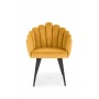 K410 krzesło musztardowy velvet (1p1szt)Krzesła metalowe 