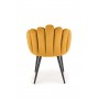 K410 krzesło musztardowy velvet (1p1szt)Krzesła metalowe 