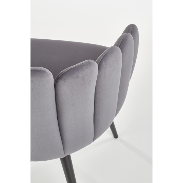 K410 krzesło popielaty velvet (1p1szt)Krzesła metalowe 