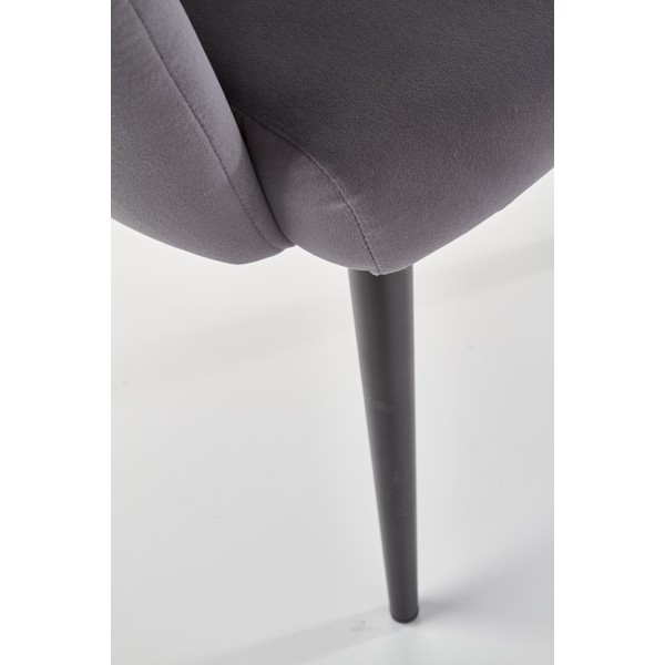 K410 krzesło popielaty velvet (1p1szt)Krzesła metalowe 