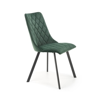 Zielone krzesło welurowe K450 Halmar