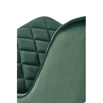 Zielone krzesło welurowe K450 Halmar