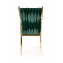 Krzesła welurowe na złotych nogach K436 ciemny zielony