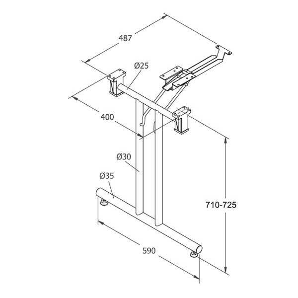 Składane nogi do stołów aluminium PS-1381