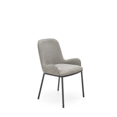 Szare krzesło tapicerowane K481 Halmar