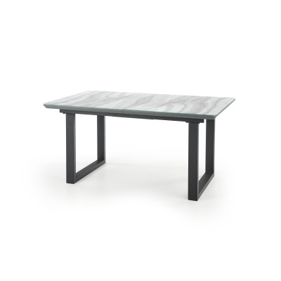 Stół rozkładany 160x90cm MARLEY biały marmur Halmar