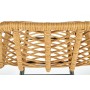 Hoker rattanowy z oparciem H97 naturalny + czarny Halmar