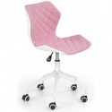 Krzesło obrotowe dla dziewczynki MATRIX 3 jasny różowy + biały