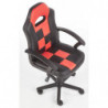Fotel biurowy dla dzieci STORM czarny + czerwony