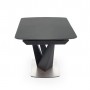 PATRIZIO stół rozkładany blat - ciemny popiel, noga - czarny (2p1szt)Stoły szklane i mdf 