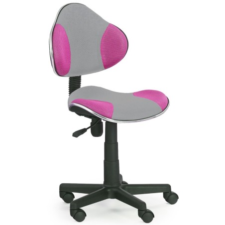 Krzesła biurowe dla dzieci FLASH 2 szary + różowy Halmar