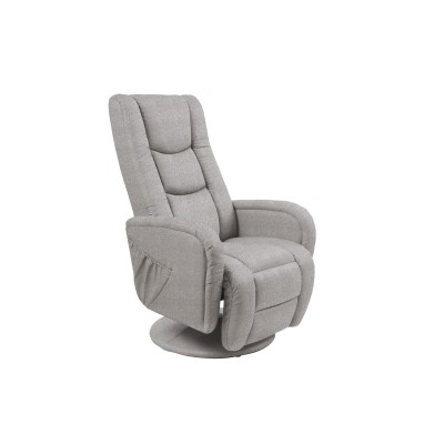 Fotel z funkcją masażu popielaty PULSAR 2 recliner Halmar
