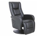 Fotel z funkcją masażu czarny PULSAR recliner  Halmar