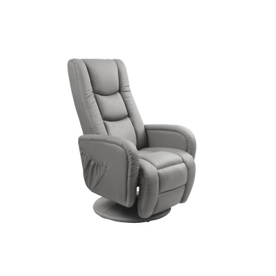 Fotel z funkcją masażu szary PULSAR recliner Halmar