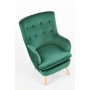 RAVEL fotel wypoczynkowy ciemny zielony / naturalnyMeble wypoczynkowe 