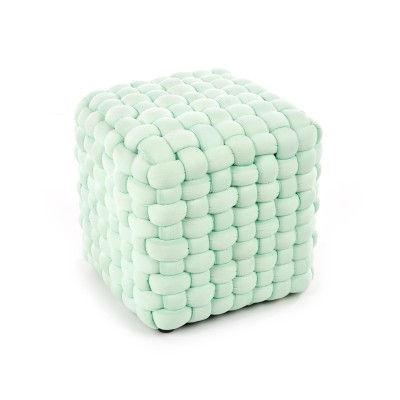 Kwadratowa pufa RUBIK jasny zielony Halmar