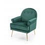 SANTI fotel wypoczynkowy ciemny zielony / złoty