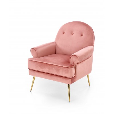 SANTI fotel wypoczynkowy różowy / złoty