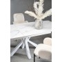 VIVALDI stół rozkładany blat - biały marmur, nogi - biały (2p1szt)Stoły szklane i mdf 