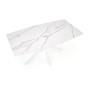 VIVALDI stół rozkładany blat - biały marmur, nogi - biały (2p1szt)Stoły szklane i mdf 