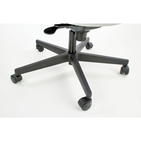POP fotel pracowniczy, kolor: pasek boczny - czarny RN60999, front - zielony M38Meble Nowy Styl 