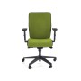 POP fotel pracowniczy, kolor: pasek boczny - czarny RN60999, front - zielony M38Meble Nowy Styl 