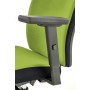 POP fotel pracowniczy, kolor: pasek boczny - czarny RN60999, front - zielony M38Meble Nowy Styl 