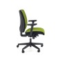 POP fotel pracowniczy, kolor: pasek boczny - czarny RN60999, front - zielony M38Meble Nowy Styl 