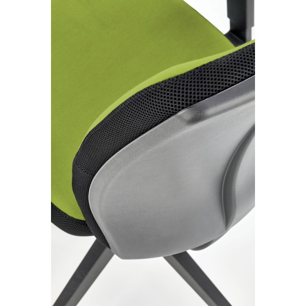 POP fotel pracowniczy, kolor: pasek boczny - czarny RN60999, front - zielony M38Meble Nowy Styl 