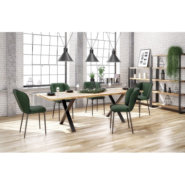 APEX 140x85 drewno lite - dębowe kolor: dąb naturalny (2p1szt)Stoły szklane i mdf 
