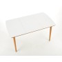 BARRET stół kolor blat - biały mat, nogi - dąb lefkas (90-190x80x75 cm) (1p1szt)Stoły szklane i mdf 