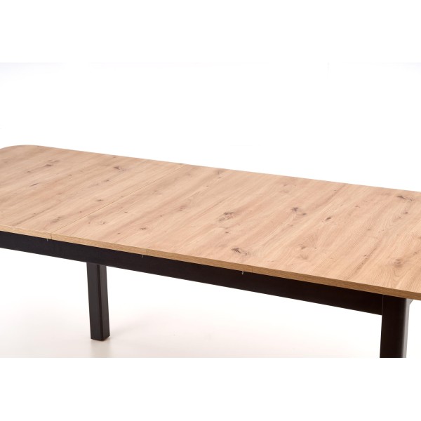FLORIAN stół rozkładany blat - dąb artisan, nogi - czarny (2p1szt)Stoły szklane i mdf 