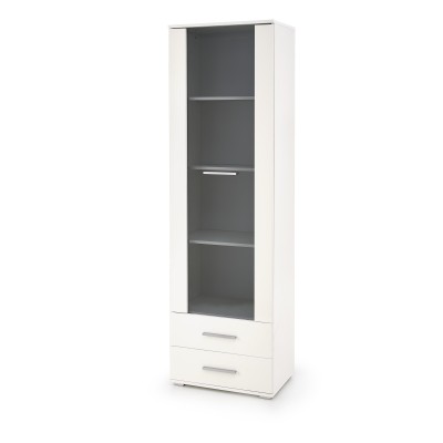 Biała witryna do salonu LIMA W-1 Halmar