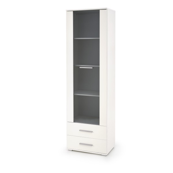 Biała witryna do salonu LIMA W-1 Halmar