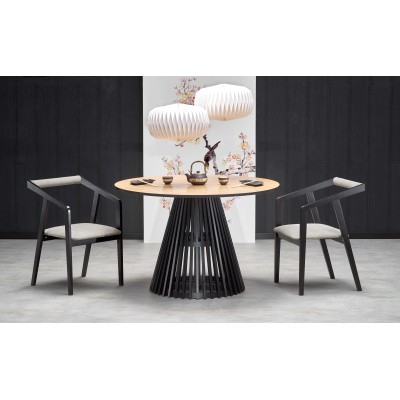Okrągły stół 120 cm MIYAKI dąb naturalny Halmar