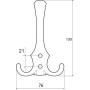 Wieszak meblowy czarny mat CELEBES Z-375.P61 Nomet